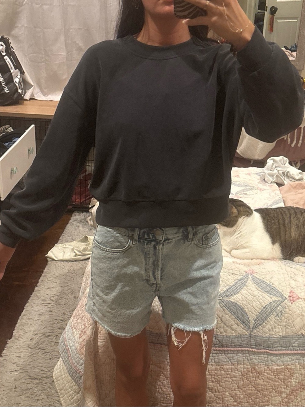 lululemon athletica navy (almost black) Boxy Crewneck Sweatshirt